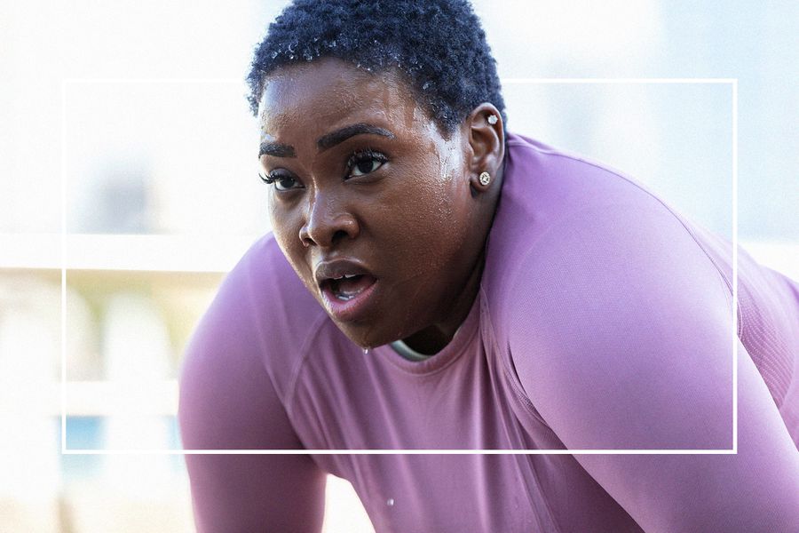 Woman Doing Intense Workout