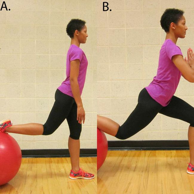 Stability Ball Split Squat