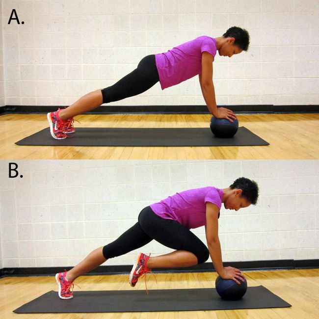 Medicine Ball Mountain Climbers