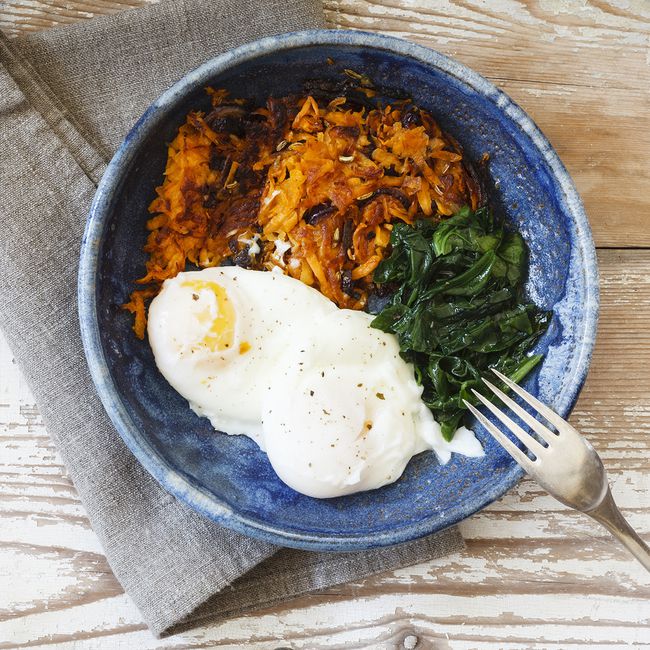 Sweet potato and egg breakfast hash