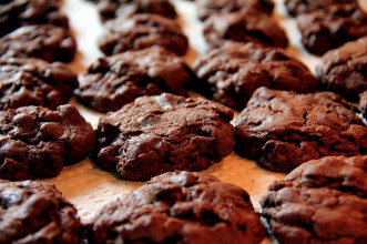 Fudgy Dark Chocolate Avocado Cookies